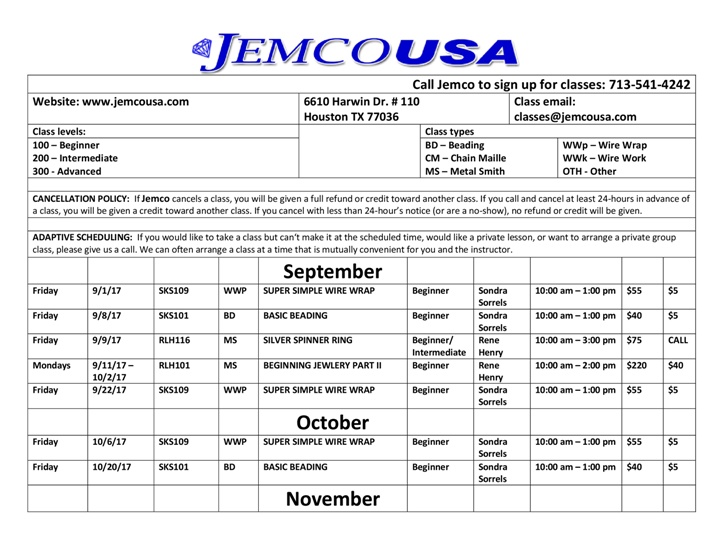 Jewelry Making Classes Jemco Houston, TX
