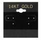 (BX572G) Large "14KT GOLD" Hanging Earring Cards, Box of 100 pcs.