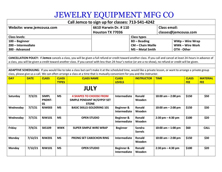 Jewelry Making Classes Jemco Houston, TX
