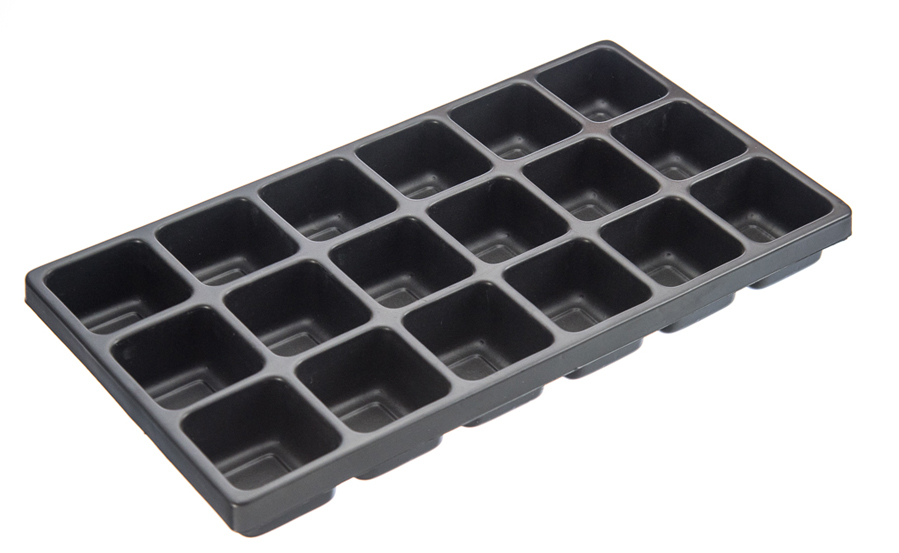 Durable Plastic Tray Liners Eighteen Compartment Plastic Tray