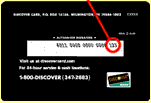 Finding CVV on Discover Card