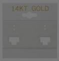 (BX574G) Large "14KT GOLD" French Clip Earring Cards, Box of 100 pcs.
