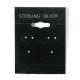 (BX561-1S) Medium "STERLING SILVER" Hanging Earring Cards, Box of 100 pcs.