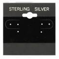 (BX572S) Large "STERLING SILVER" Hanging Earring Cards, Box of 100 pcs.