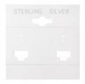 (BX574S) Large "STERLING SILVER" French Clip Earring Cards, Box of 100 pc
